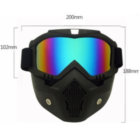 GOGLE Z MASKĄ NA MOTOR NARTY SNOWBOARD