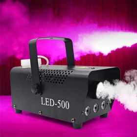 MASZYNA DO DYMU LED-500 Z 3 DIODAMI LED I PILOTEM + PŁYN 1 LITR