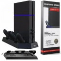 PODSTAWKA CHŁODZĄCA PS4 Z ŁADOWARKĄ DO PADÓW DUALSHOCK I Z HUBEM USB CZARNA