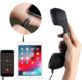 SŁUCHAWKA RETRO DO TELEFONU CZARNA MINI JACK 3.5 MM PLUS ADAPTER USB-C DO AUX - Głośniki rozmów