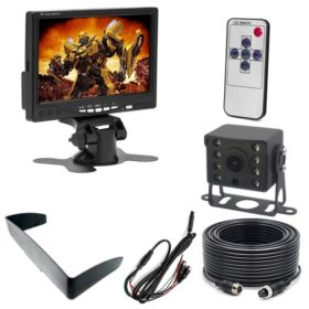 KAMERA COFANIA 8 DIOD IR Z MONITOREM 7 CALI PILOTEM I KABLEM 15 METR&Oacute;W