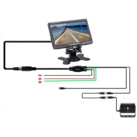 KAMERA COFANIA 8 DIOD IR Z MONITOREM 7 CALI PILOTEM I KABLEM 15 METR&Oacute;W