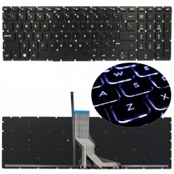 KLAWIATURA DO HP 250 G6 255 G6 15S-EQ 15S-FQ LED PODŚWIETLANA BEZ RAMKI CZARNA BŁYSZCZĄCA - Klawiatury do laptopów
