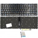 KLAWIATURA LENOVO IDEAPAD L340 L340-15 L340-17 L340-15IRH L340-17IRH LED BEZ RAMKI SZARA NIEBIESKIE NAPISY