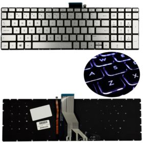 KLAWIATURA DO HP 250 G6 255 G6 15S-EQ 15S-FQ LED PODŚWIETLANA BEZ RAMKI SREBRNA BŁYSZCZĄCA - Klawiatury do laptop&oacute;w
