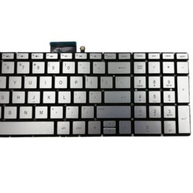 KLAWIATURA DO HP 250 G6 255 G6 15S-EQ 15S-FQ LED PODŚWIETLANA BEZ RAMKI SREBRNA BŁYSZCZĄCA - Klawiatury do laptop&oacute;w