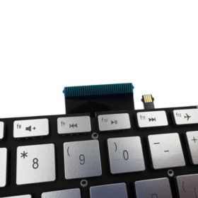 KLAWIATURA DO HP 250 G6 255 G6 15S-EQ 15S-FQ LED PODŚWIETLANA BEZ RAMKI SREBRNA BŁYSZCZĄCA - Klawiatury do laptop&oacute;w