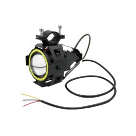 LAMPA MOTOCYKLOWA REFLEKTOR LED CREE U7 CZERWONY RING