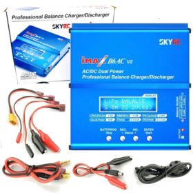 ŁADOWARKA SKYRC IMAX B6AC V2 Z KABLEM ZASILAJĄCYM I 6 KABLAMI DO ŁADOWANIA - Akcesoria elektroniczne