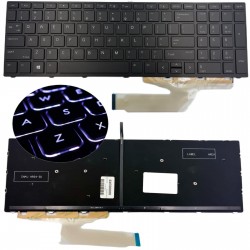 KLAWIATURA HP PROBBOK 450 455 470 G5 CZARNA Z RAMKĄ US Z PODŚWIETLENIEM LED - Klawiatury do laptopów