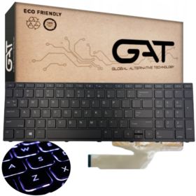 KLAWIATURA HP PROBBOK 450 455 470 G5 CZARNA Z RAMKĄ US Z PODŚWIETLENIEM LED - Klawiatury do laptop&oacute;w