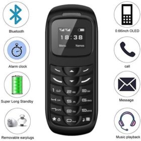 GTSTAR BM70 L8STAR MINI TELEFON CZARNY SŁUCHAWKA BLUETOOTH