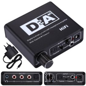 KONWERTER DWUKIERUNKOWY SPDIF I COAXIAL Z ZASILACZEM