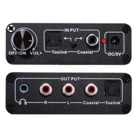 KONWERTER DWUKIERUNKOWY SPDIF I COAXIAL Z ZASILACZEM