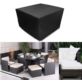 POKROWIEC NA MEBLE OGRODOWE GRILLA 123x123x74 CM CZARNY