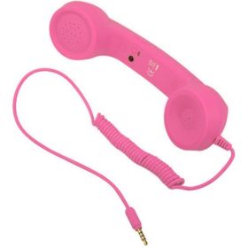 SŁUCHAWKA RETRO DO TELEFONU MINI JACK 3.5 MM R&Oacute;ŻOWY