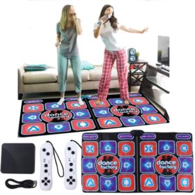 MATA DO TAŃCZENIA PODW&Oacute;JNA HDMI 164x93 CM Z ANTYPOŚLIZGOWĄ POWŁOKĄ 2 KONTROLERY