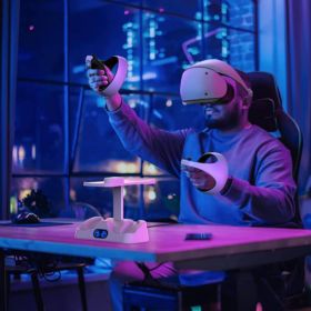 STACJA ŁADUJĄCA ZE STOJAKIEM NA OKULARY VR DO PS VR2
