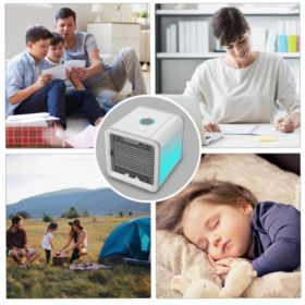 MINI KLIMATYZATOR PRZENOŚNY AIR COOLER NA USB Z PODŚWIETLANIEM