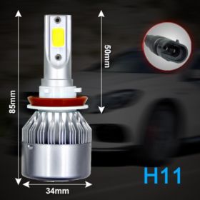 ŻAR&Oacute;WKI LED SAMOCHODOWE H8 H9 H11 7600LM 6000K