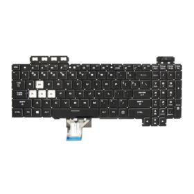 KLAWIATURA DO ASUS FX505DU FX505DY FX505DD FX505DT FX705 FX705GM BIAŁY LED BEZ RAMKI US CZARNA