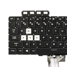KLAWIATURA DO ASUS FX505DU FX505DY FX505DD FX505DT FX705 FX705GM BIAŁY LED BEZ RAMKI US CZARNA