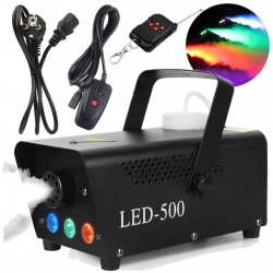 MASZYNA DO DYMU LED-500 Z 3 DIODAMI LED I PILOTEM