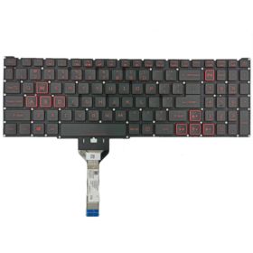 KLAWIATURA ACER NITRO AN515-43 AN515-44 AN515-54 515-55 AN517-51 AN715-51 CZERWONE PRZYCISKI Z PODŚWIETLENIEM LED TAŚMA 17mm