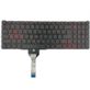 KLAWIATURA ACER NITRO AN515-43 AN515-44 AN515-54 515-55 AN517-51 AN715-51 CZERWONE PRZYCISKI Z PODŚWIETLENIEM LED TAŚMA 17mm
