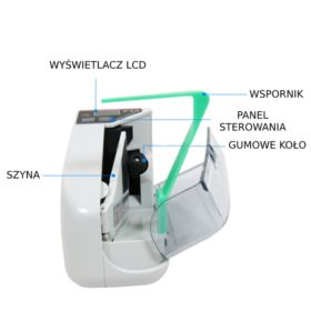 LICZARKA DO BANKNOT&Oacute;W NA BATERIE BIAŁA V30 Z ETUI I ZASILACZEM + 4 SZTUKI BATERII BLOW - Akcesoria elektroniczne