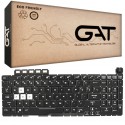 KLAWIATURA DO ASUS US CZARNA TUF GAMING F15 FX506H FX506HM FX506HC FX506HE LED RGB BEZ RAMKI PUDEŁKO GAT
