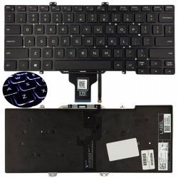 DELL US CZARNA LATITUDE 3400 5400 5410 7400 RN86F 0RN86F Z PODŚWIETLENIEM LED - Klawiatury do laptopów