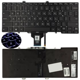 DELL US CZARNA LATITUDE 3400 5400 5410 7400 RN86F 0RN86F Z PODŚWIETLENIEM LED - Klawiatury do laptop&oacute;w
