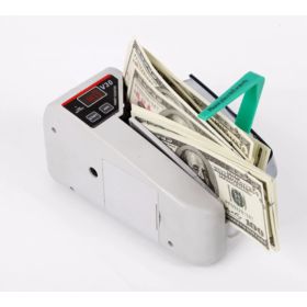 LICZARKA DO BANKNOT&Oacute;W NA BATERIE BIAŁA V30 Z ETUI I ZASILACZEM