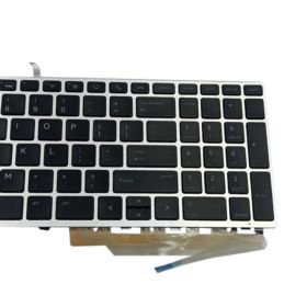 KLAWIATURA HP US CZARNA 750 755 850 855 G5 G6 ZBOOK 15U G5 15U G6 SREBRNA RAMKA Z PODŚWIETLENIE LED