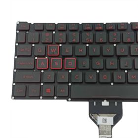 KLAWIATURA DO ACER NITRO AN515-43 AN515-44 AN515-54 515-55 AN517-51 AN715-51 CZERWONE PRZYCISKI Z PODŚWIETLENIEM LED TAŚMA 17mm