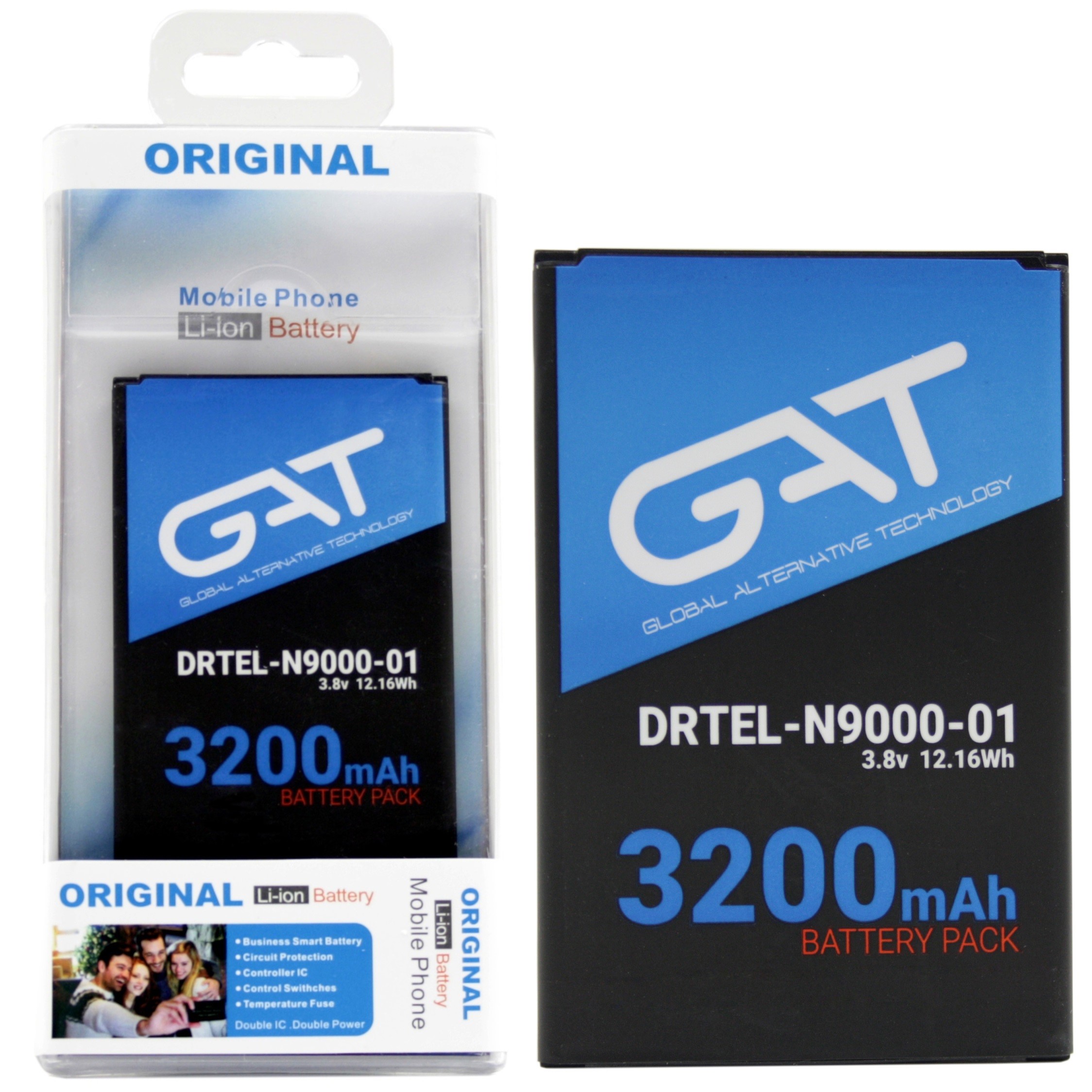 BATERIA SAMSUNG GALAXY NOTE N9000 N9002 N9003 N9005 B800BE 3200MAH GAT - Baterie do telefonów