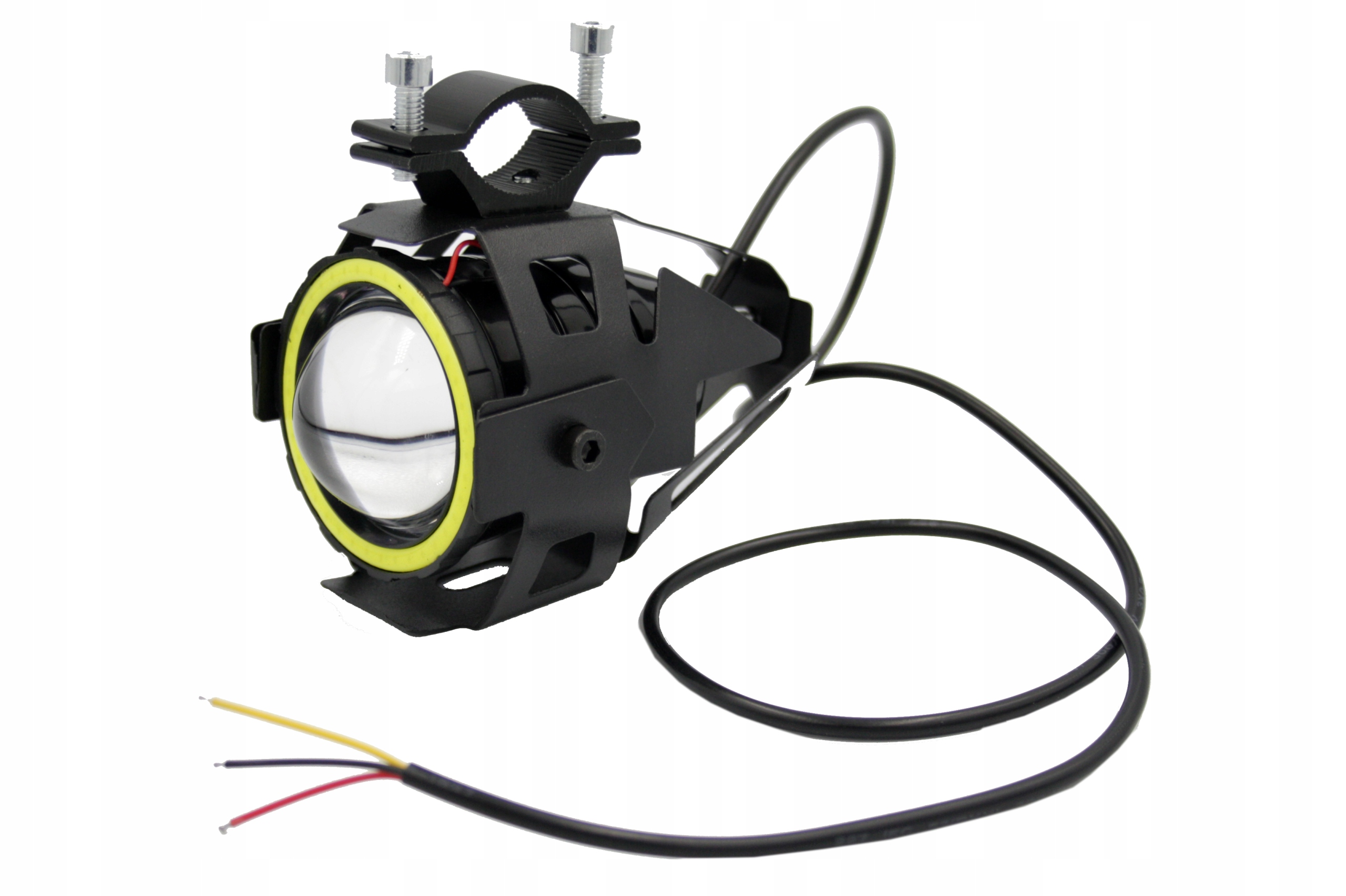 LAMPA MOTOCYKLOWA REFLEKTOR LED CREE U7 CZERWONY RING - Akcesoria motoryzacyjne