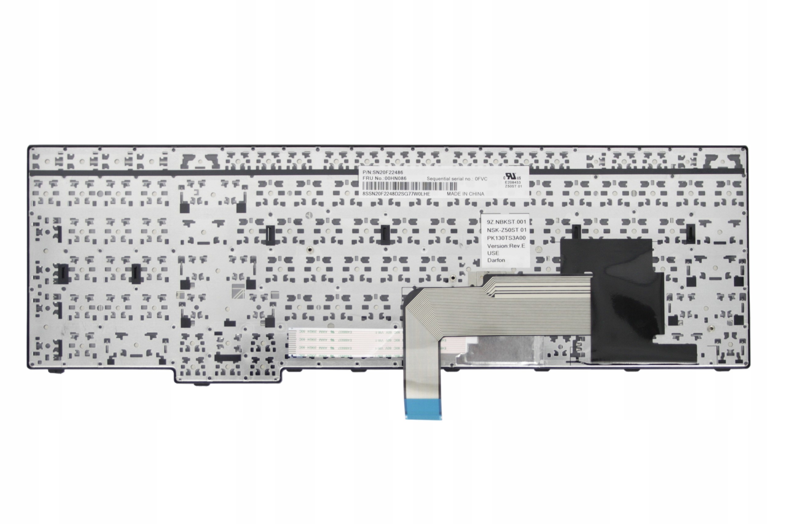 KLAWIATURA LENOVO THINKPAD E560 E560P E565 E560C SN20F22486 CZARNA Z POINTEREM I RAMKĄ US - Klawiatury do laptopów