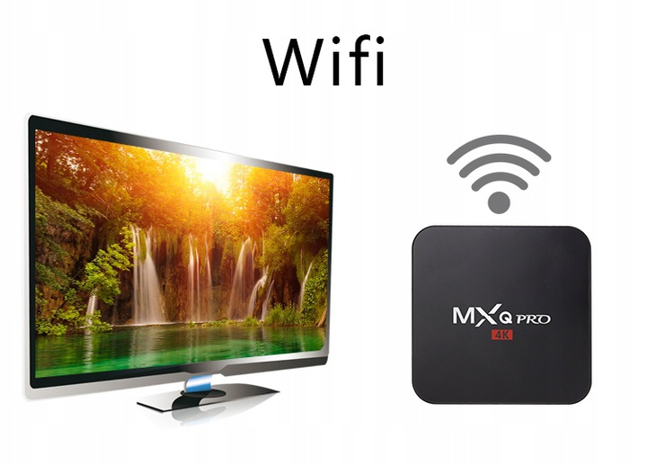 SMART TV BOX MXQ PRO 4K ULTRA HD ANDROID RAM 1GB 1.5 GHZ Z MINI KLAWIATURĄ BEZPRZEWODOWĄ - Przystawki Smart TV