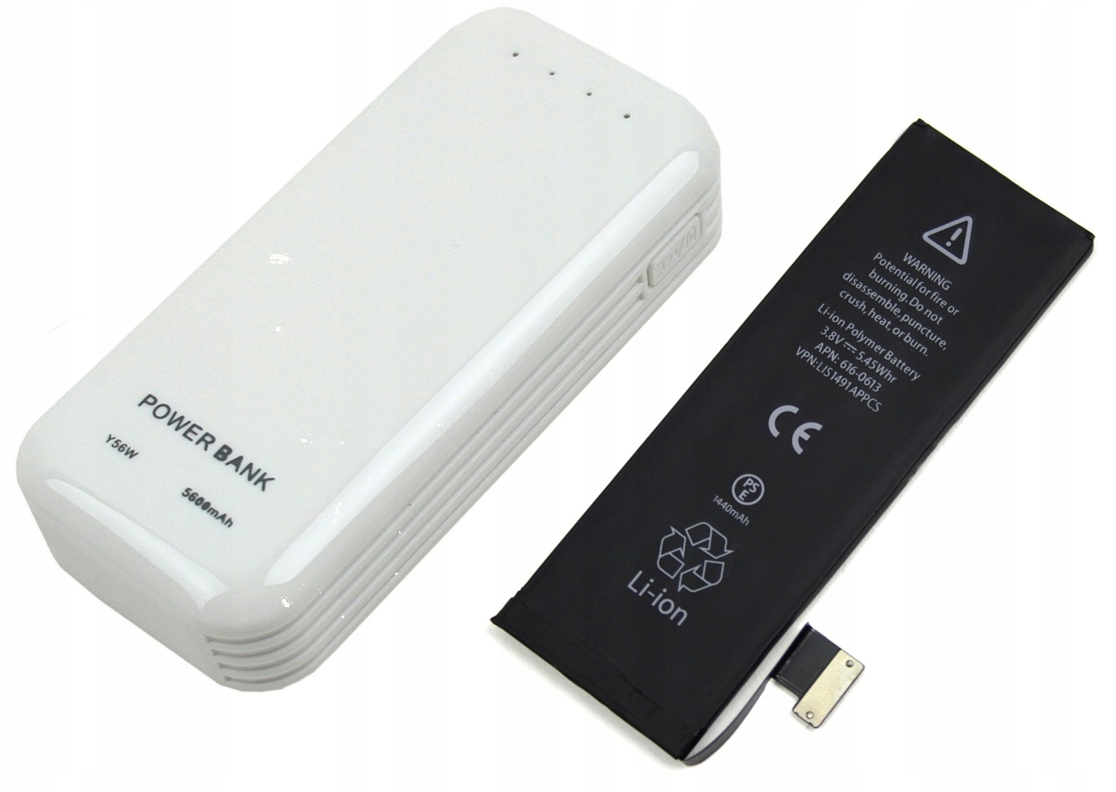 BATERIA APPLE IPHONE 5 A1428 A1429 1440MAH Z POWERBANKIEM 5600MAH - Baterie do telefonów