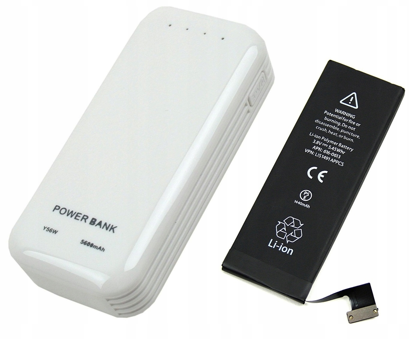 BATERIA IPHONE 5 A1428 A1429 1440MAH Z POWERBANKIEM 5600MAH - Baterie do telefonów