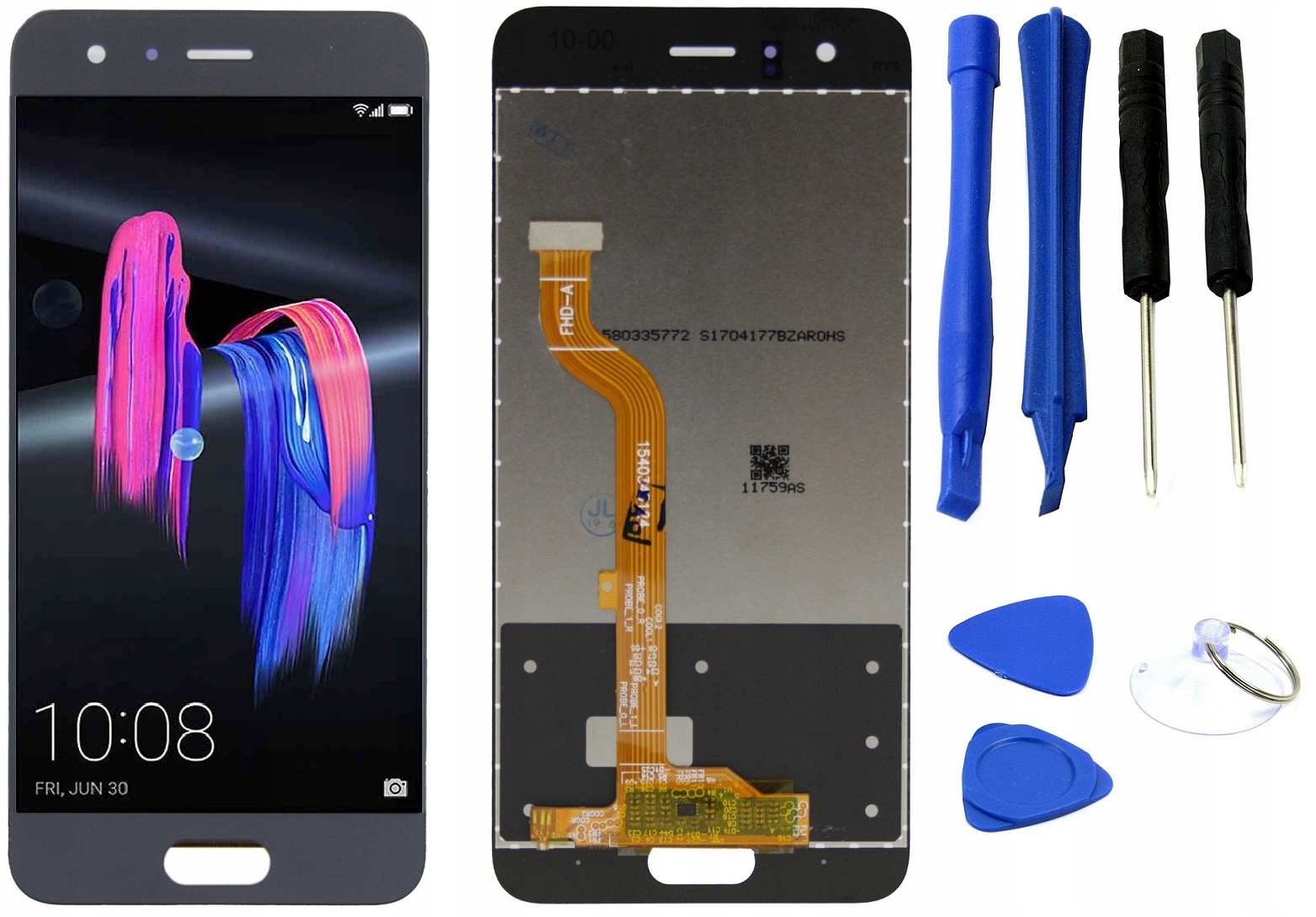 WYŚWIETLACZ Z DIGITIZEREM HUAWEI HONOR 9 Z ZESTAWEM NAPRAWCZYM SZARY - Wyświetlacze z digitizerami do telefonów