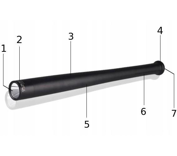 LATARKA KIJ BEJSBOLOWY LED CREE XM Q5 Z AKUMULATOREM 6800MAH CZARNA - Latarki samochodowe