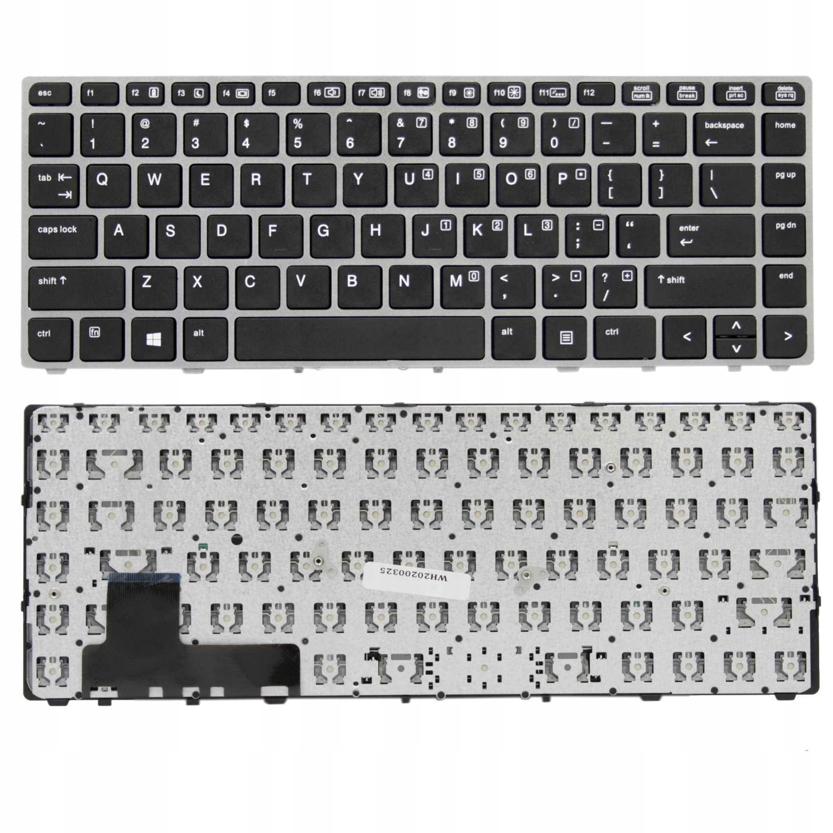 KLAWIATURA HP ELITEBOOK FOLIO 9470M 9480M 697685-001 Z SREBRNĄ RAMKĄ - Klawiatury do laptopów