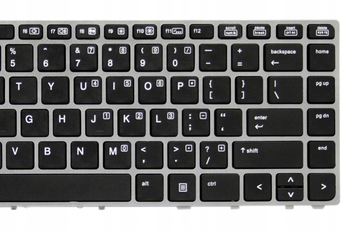 KLAWIATURA HP ELITEBOOK FOLIO 9470M 9480M 697685-001 Z SREBRNĄ RAMKĄ - Klawiatury do laptopów