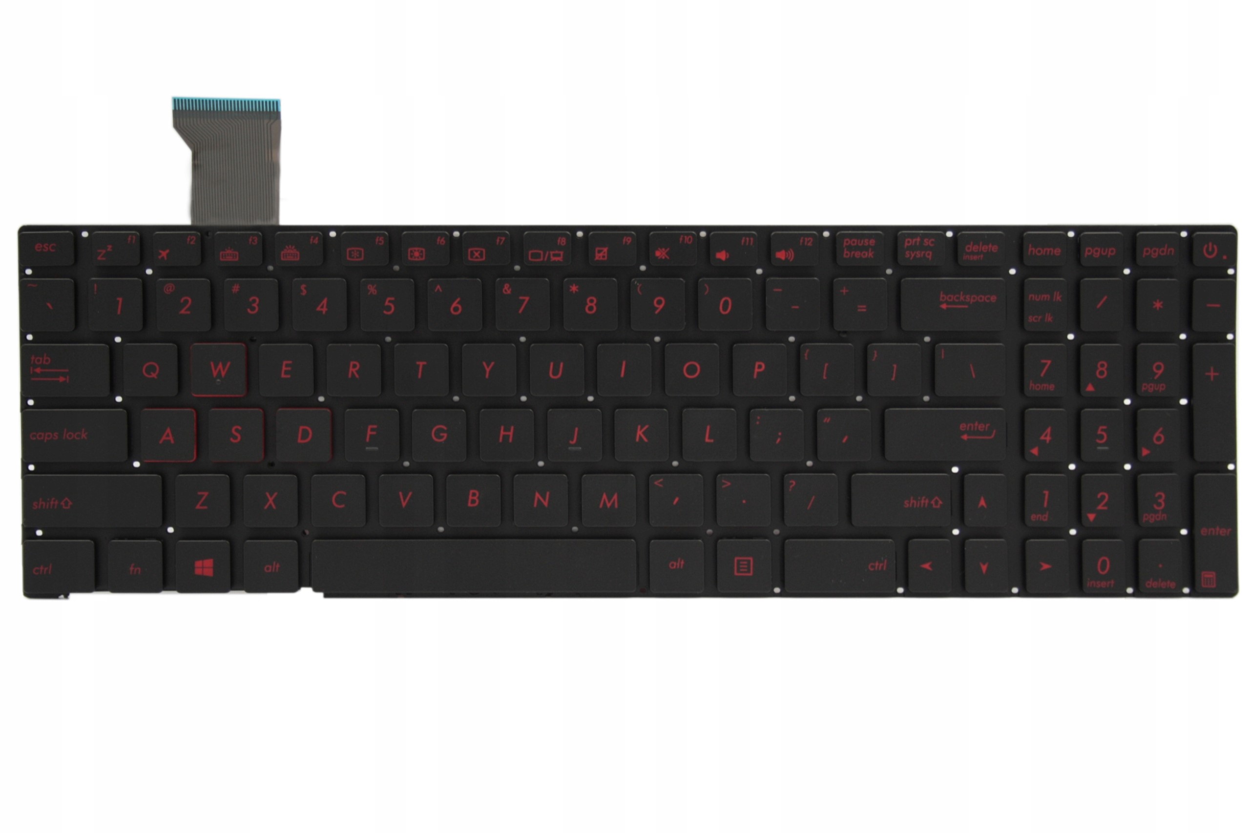 KLAWIATURA ASUS ROG GL552JX GL552V GL552VL GL552VW GL552VWM GL552 Z PODŚWIETLENIEM CZARNA - Klawiatury do laptopów