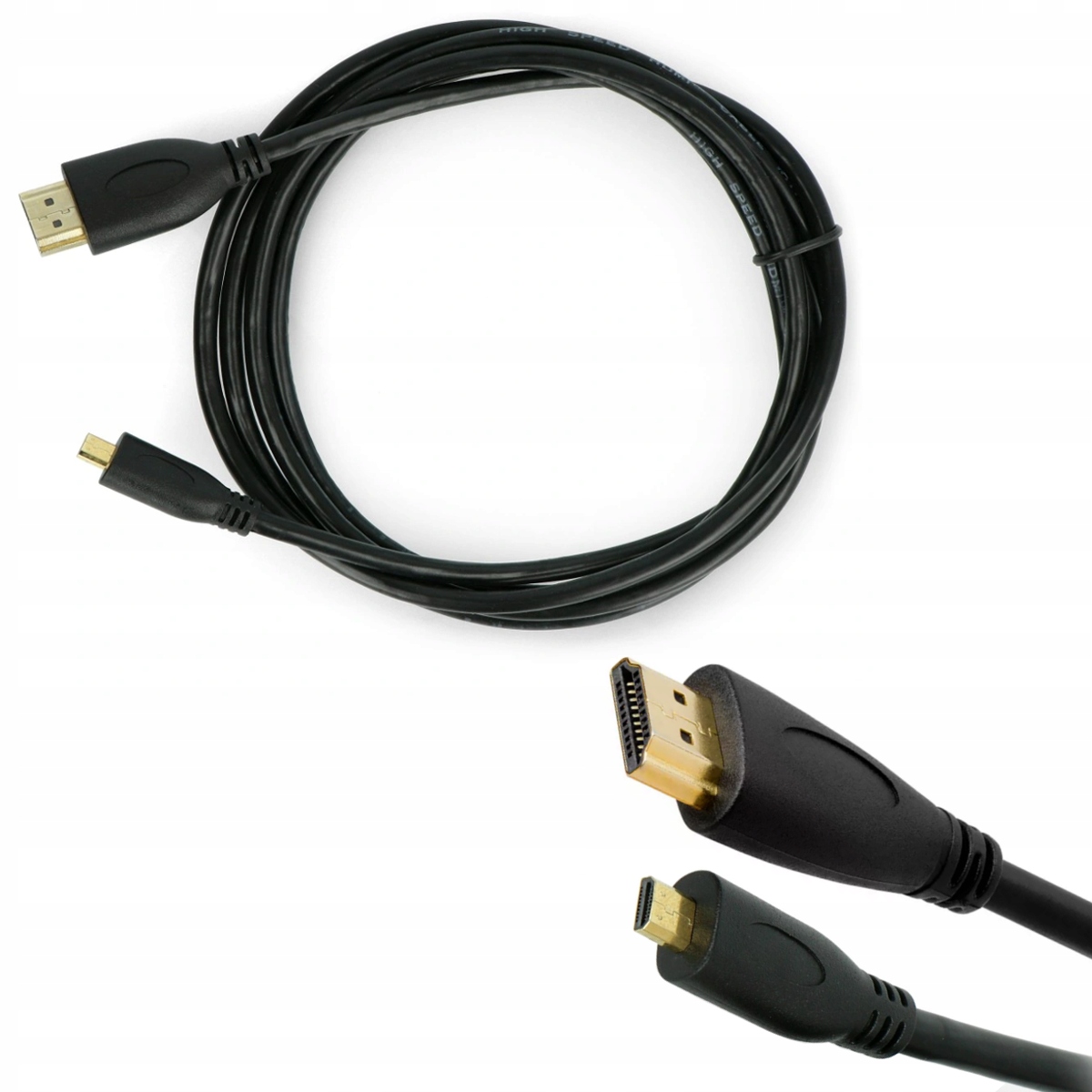 KABEL MICRO HDMI - HDMI 5 PIN 150 CM 1.4D 3D - Kable i USB adaptery