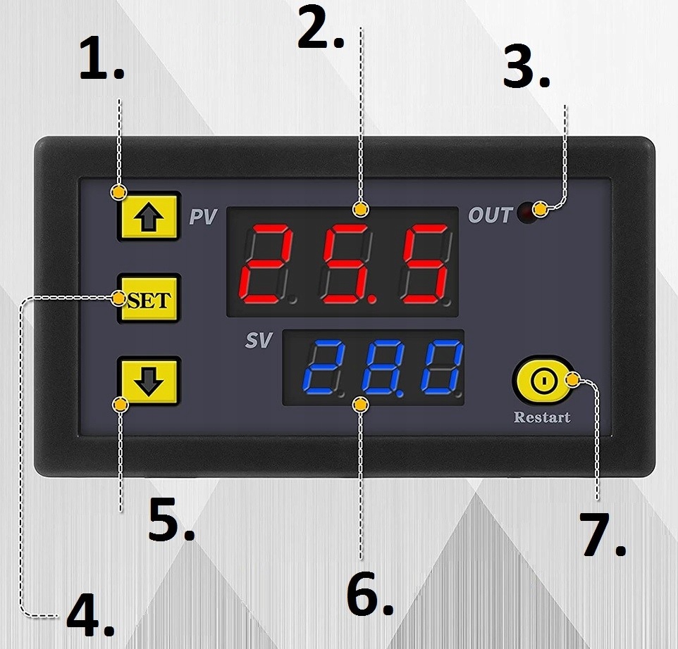 REGULATOR TEMPERATURY TERMOSTAT CYFROWY LCD 12V - Narzędzia pomiarowe