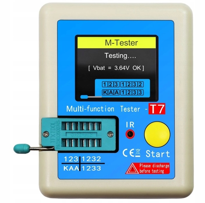 TESTER ELEMENTÓW ELEKTRONICZNYCH LCR-T7 Z WYŚWIETLACZEM - Narzędzia pomiarowe